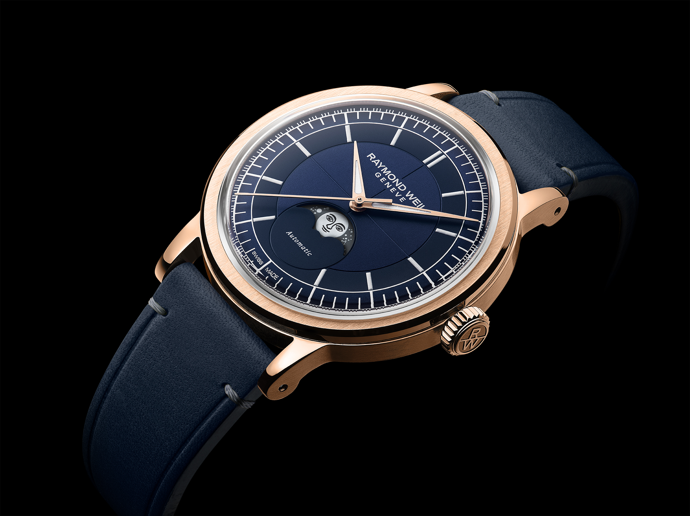[레이몬드웨일] 밀레짐 문페이즈 오토매틱 39mm 미드나잇블루