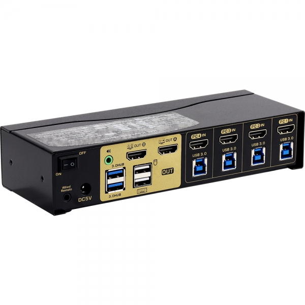 강원전자 넷메이트 Multi-View 듀얼 4K HDMI KVM 4:1 스위치(USB) NM-HKM4304D - 상세 이미지 3