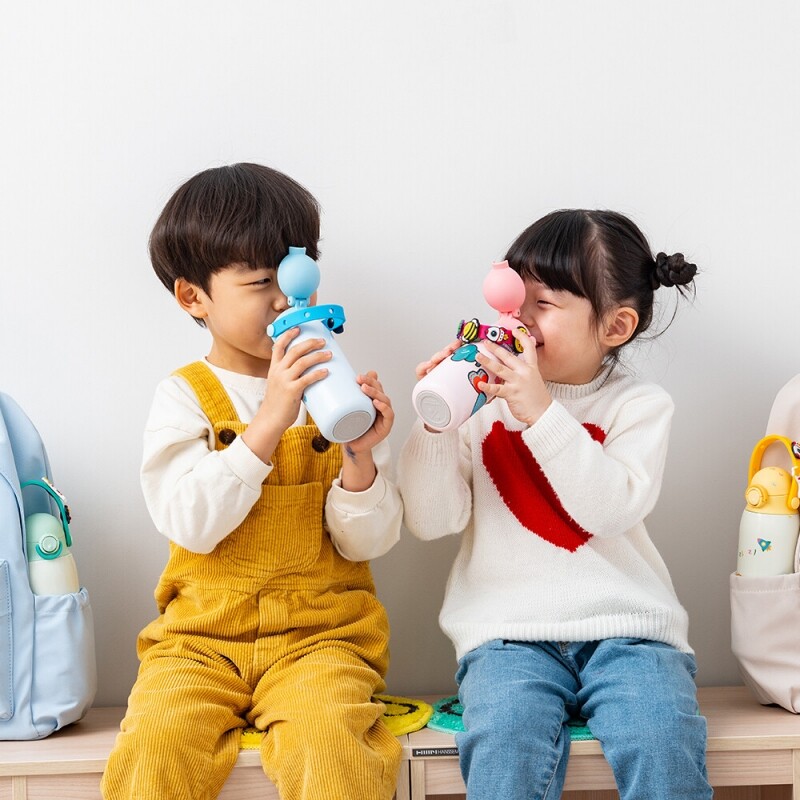 각인 인쇄 어린이텀블러 가벼운 휴대용 손잡이물병 이름스티커 캐릭터텀블러 500ml 이미지 6