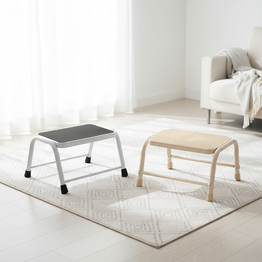 로티홈시스 사다리 가정용 A형 1단 미니 이동식 작업 발판 계단 SL1 아이보리