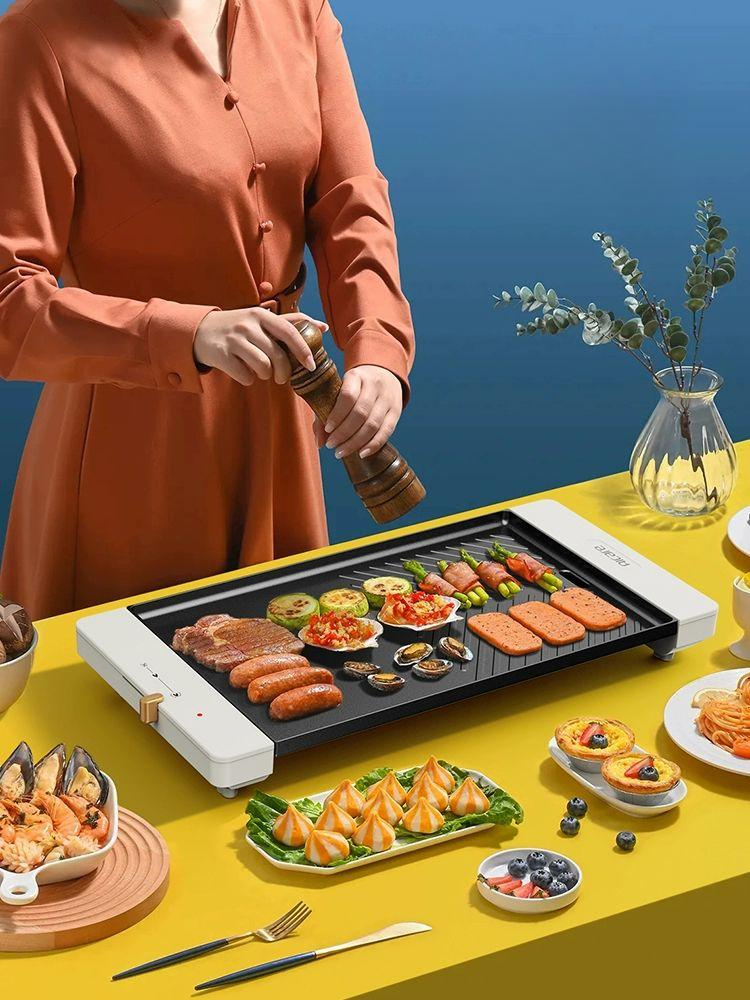 고기굽는철판 생선구이 돌판 불판 직화 전기그릴 냄새없는 미백 - 상품 이미지