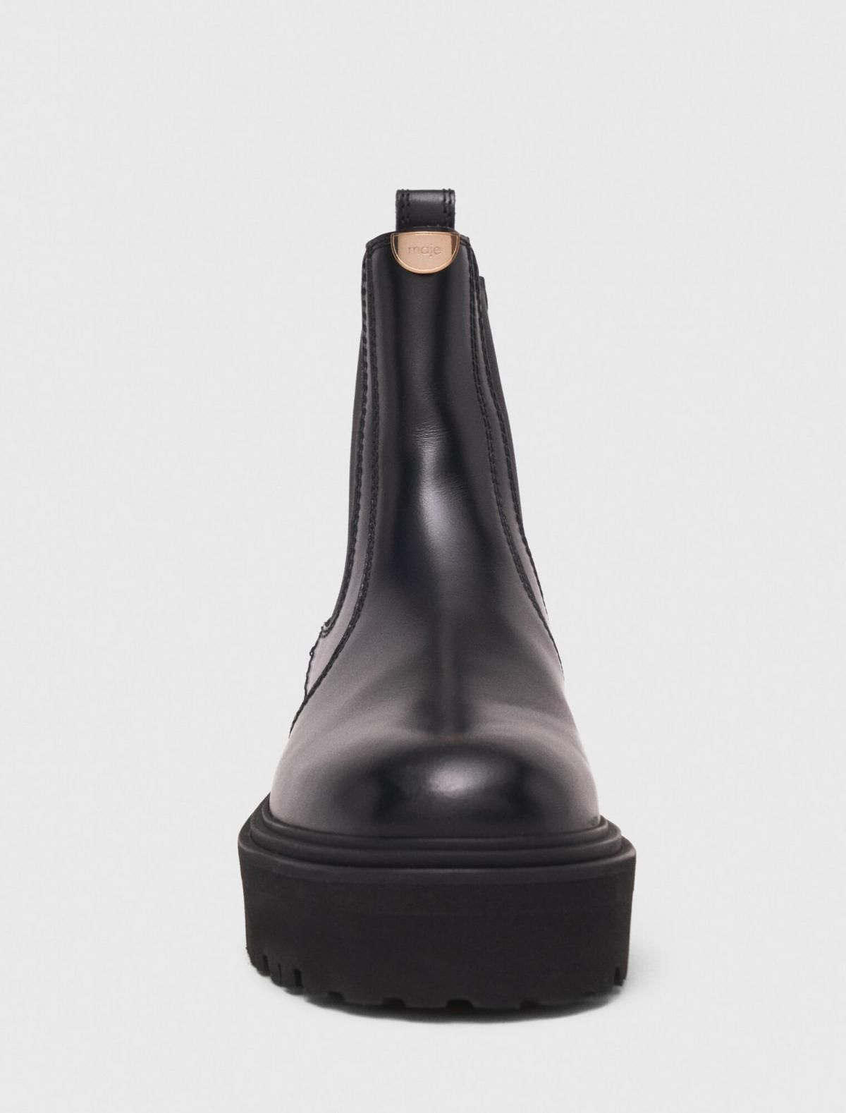 마쥬 레더 빈티지 플랫폼 첼시 앵클부츠 3661601977299 SCHWARZ - 상세 이미지 3