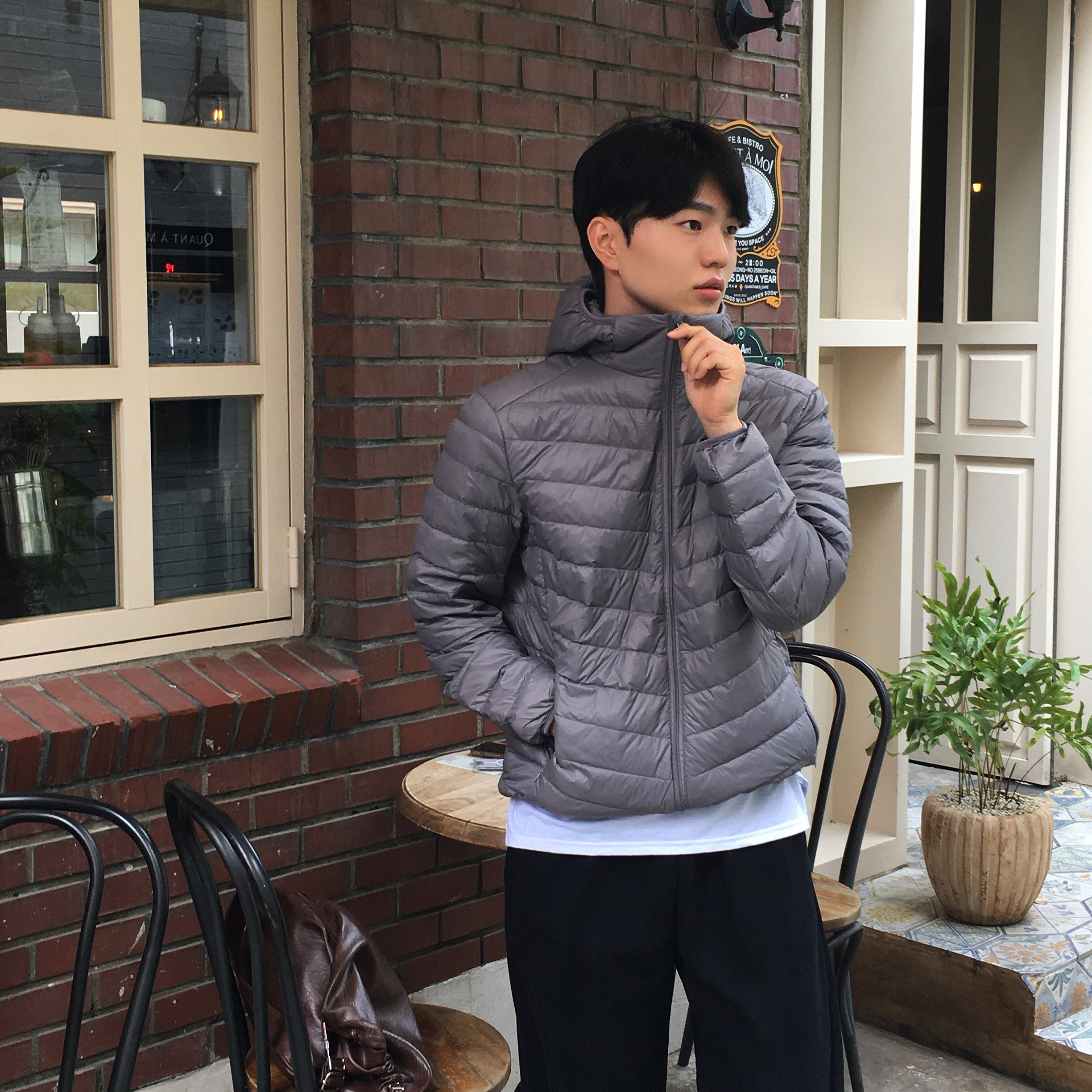 남성경량다운 남성퀄팅패딩 남자오리털패딩 - 상품 이미지