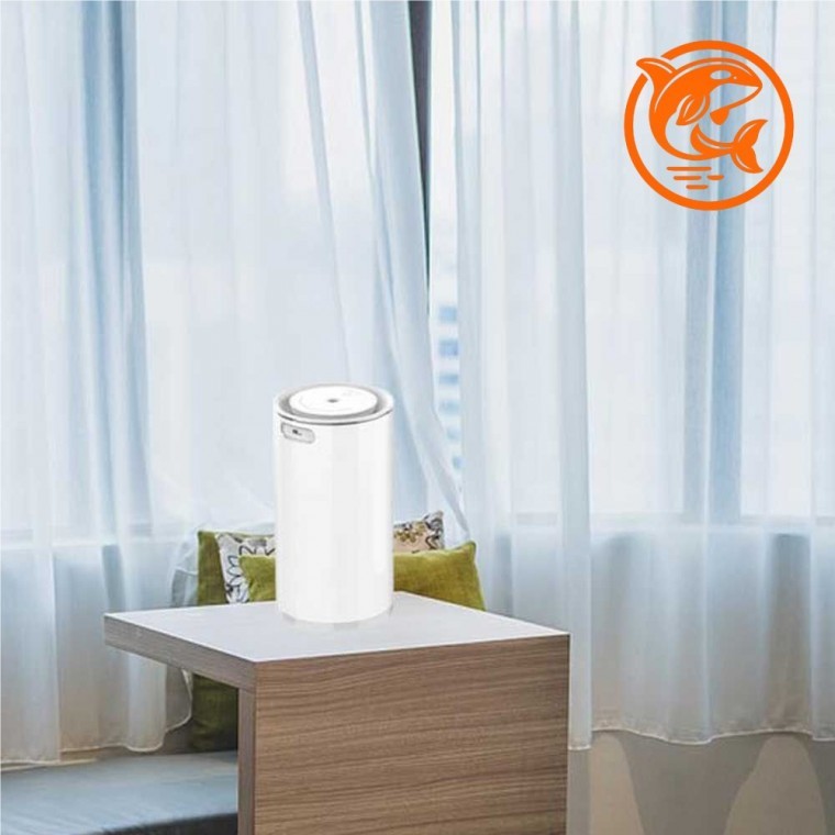 세련된 원통형 차량 용 탁상 가습기 소음 없는 공기 청정기 휴대용