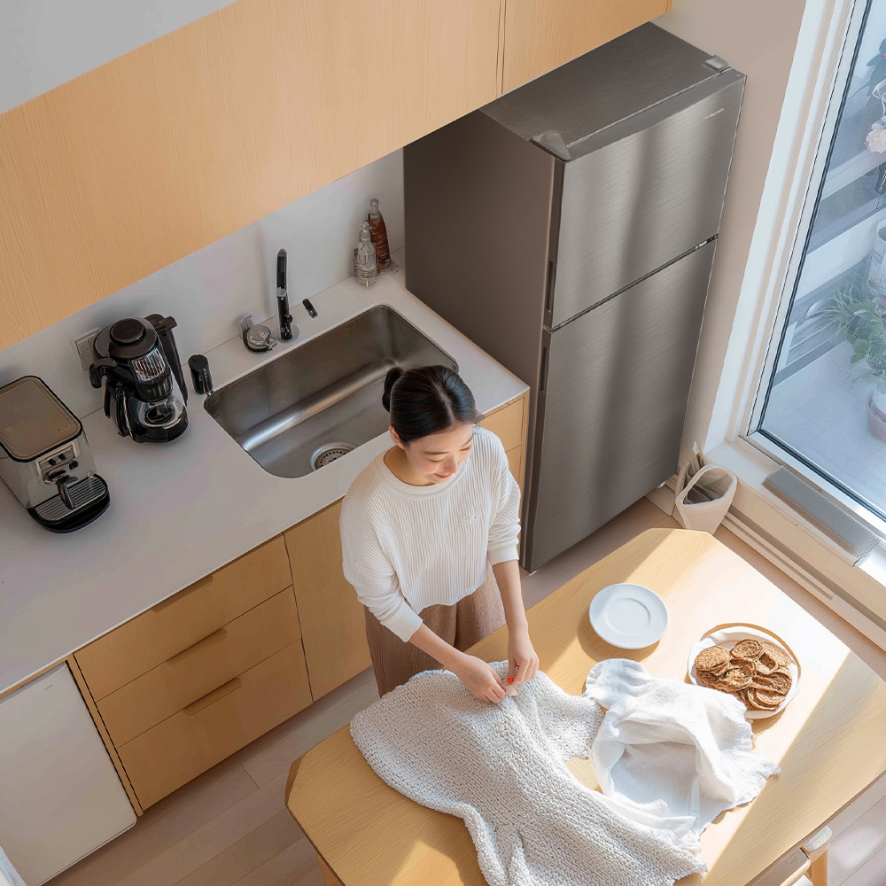 더함 소형 미니 냉장고 원룸 사무실 신혼 2도어 냉장고 165L 방문설치