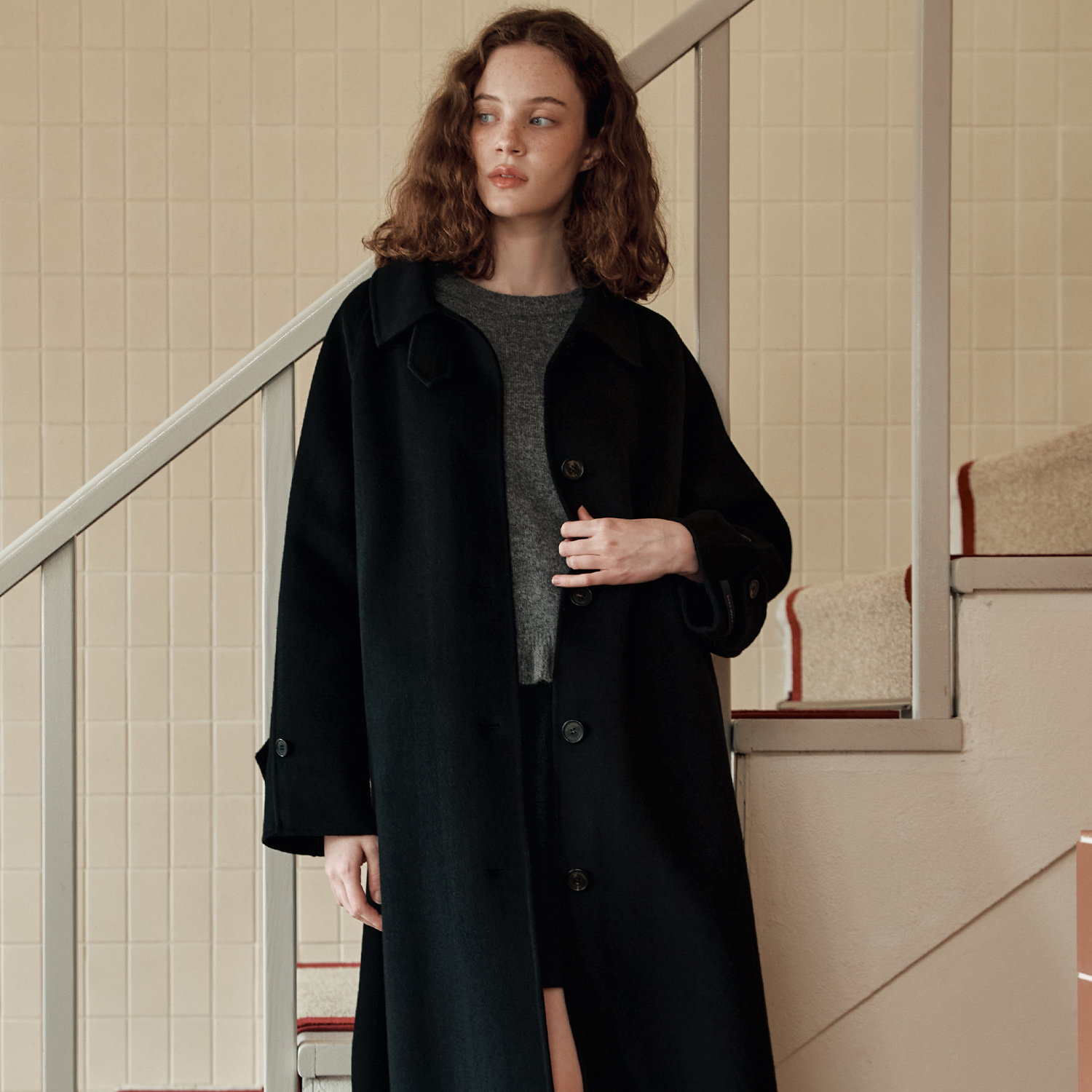 [제로스트릿] [2컬러] 핸드메이드 메이플 울 롱 코트 HAND MADE MAPLE WOOL LONG COAT