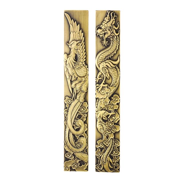 문진 책문진 황동 종이 누름쇠 용품 서예 책 놋쇠 봉황 220x35x15mm 단일 840g - 상품 이미지