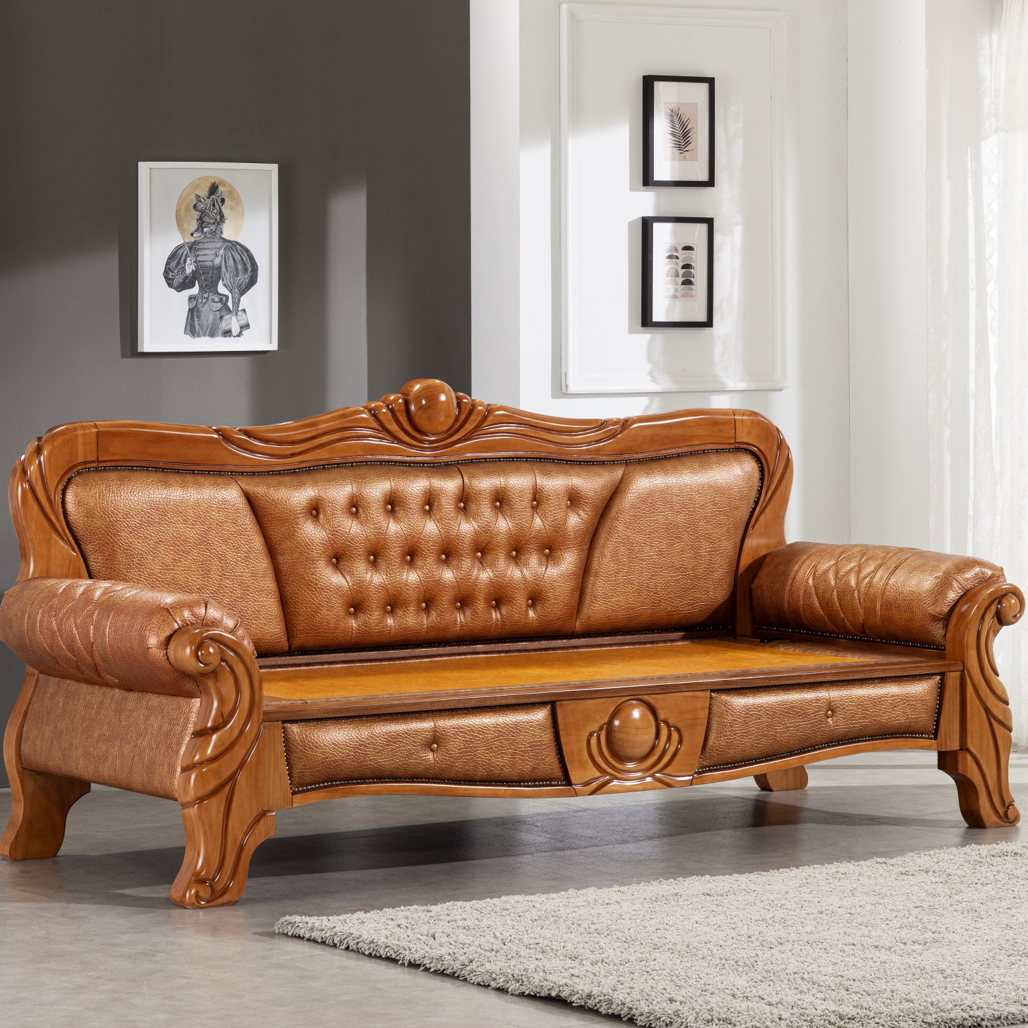 가구일상 1800 황토볼 카우치 흙쇼파 황토 온열쇼파