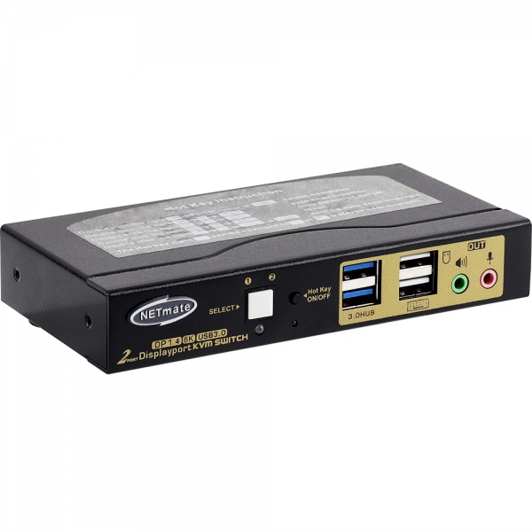 강원전자 넷메이트 8K 지원 Displayport KVM 2:1 스위치(USB) NM-DK8302S - 상세 이미지 2