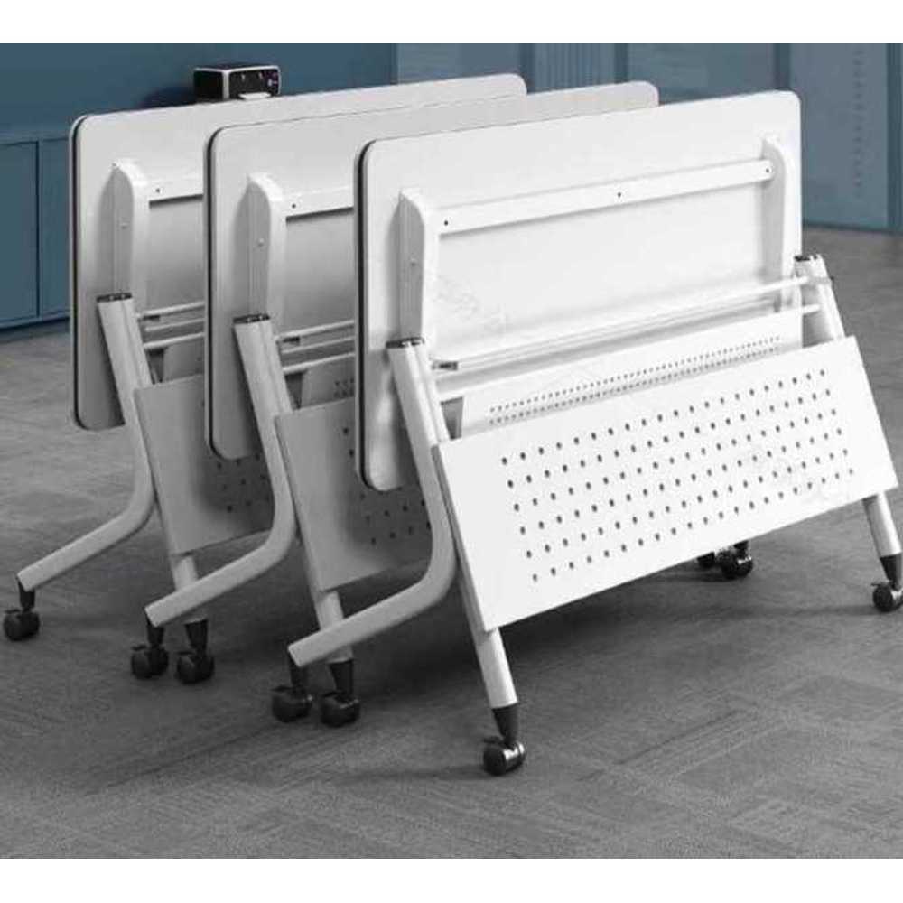 회의용 접이식 강의실 테이블 공간절약 이동형 교육 120x40 직각 25MM - 상품 이미지