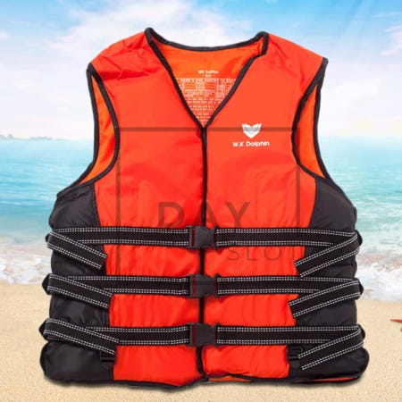 [트렌디프레소협력사]데이슬롯 구명조끼 XL 오렌지 블랙 생존수영구명조끼