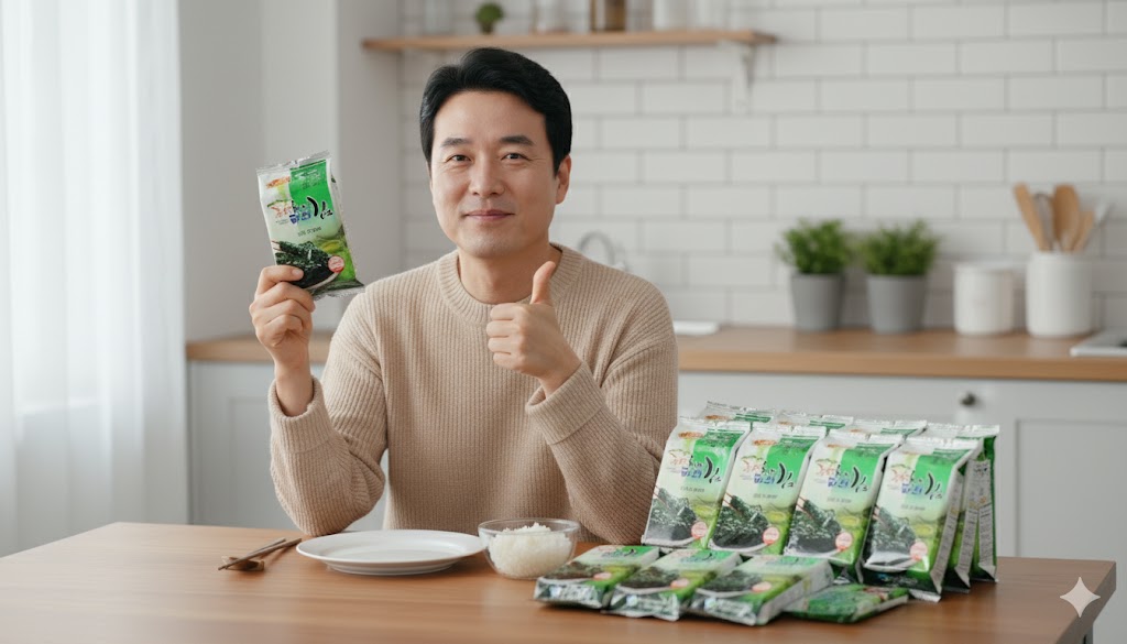 광천해저김 광천녹차김 4g 90개 1박스 파래 재래 올리브 가정용 식당식자 도매가 - 상세 이미지 5