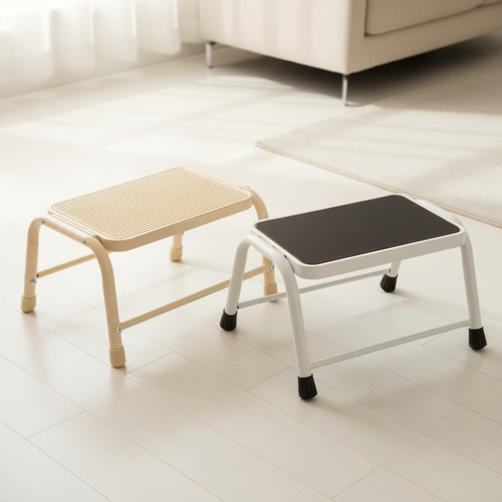 로티홈시스 사다리 가정용 A형 1단 미니 이동식 작업 발판 계단 SL1 아이보리