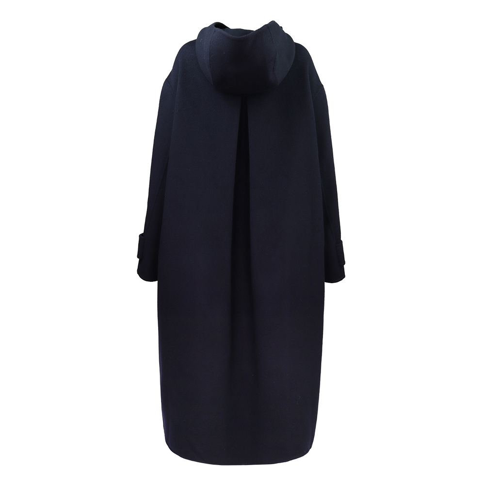 로리엣 여성 Inverted pleats 후드 울코트 1FCOSC01 B. NAVY - 상세 이미지 2