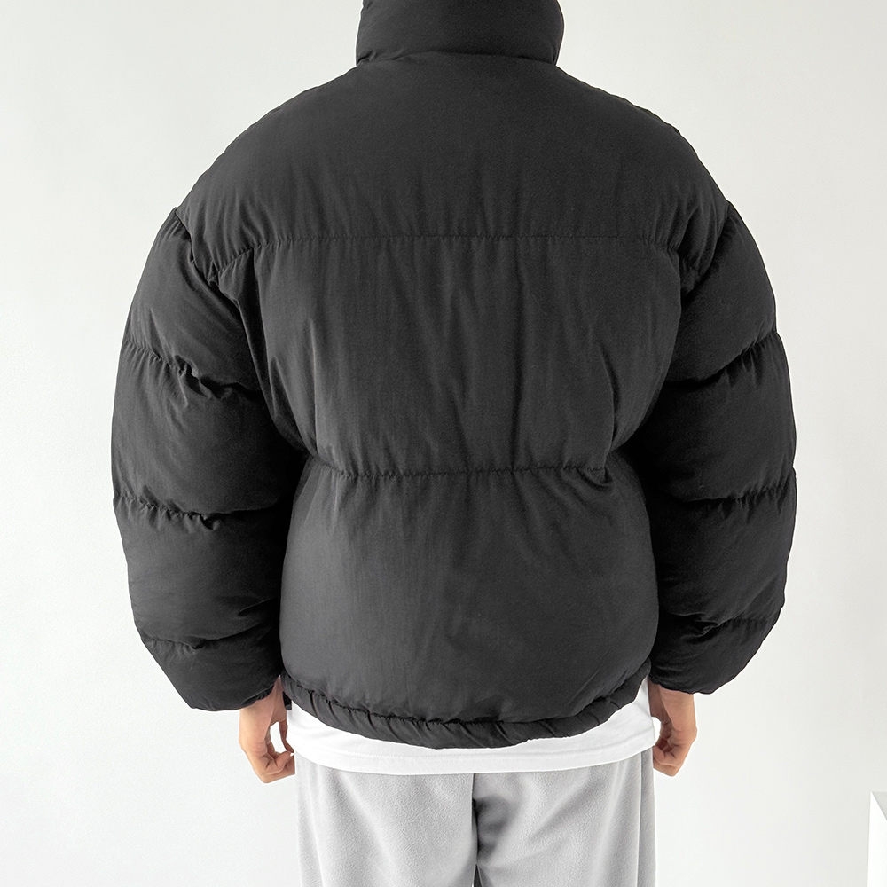 남성 겨울 웰론패딩점퍼 오버핏 방한 데일리룩 숏패딩 블랙, FREE(One size) 이미지 6