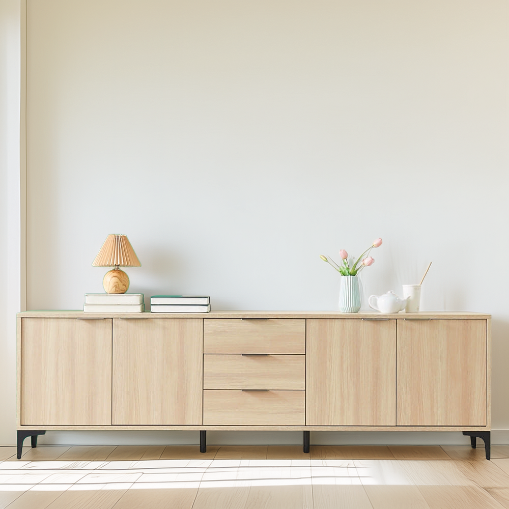 포니 높은거실장 75인치 85인치 티비장 tv다이서랍장 장식장 2100x400x646, 애쉬