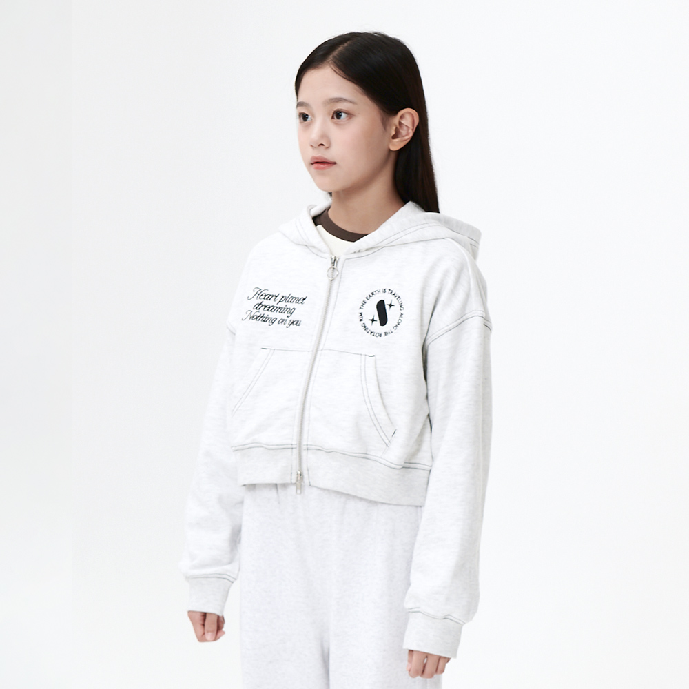 [더데이걸] 크롭 후드 집업 TGJM24802_7358 - 상세 이미지 4