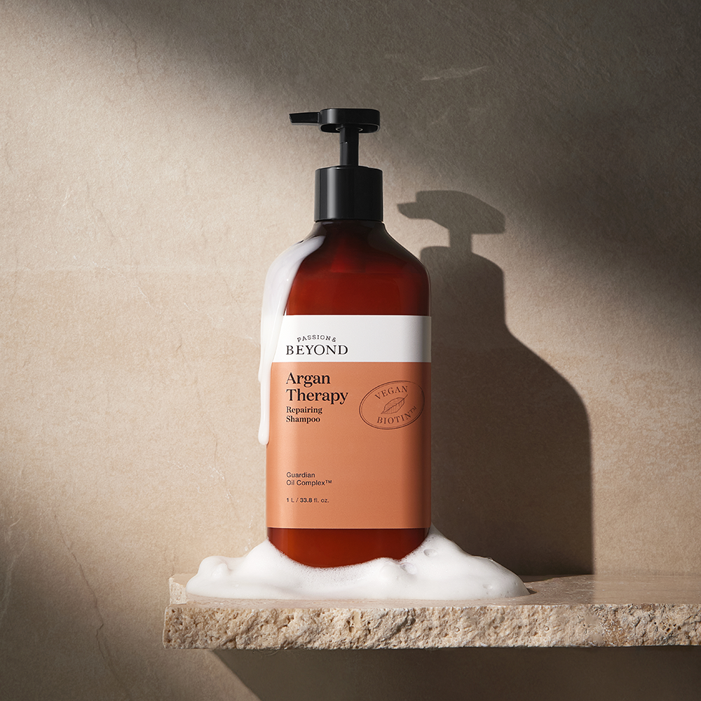 비욘드 아르간 테라피 리페어링 샴푸 1 L 제품 이미지