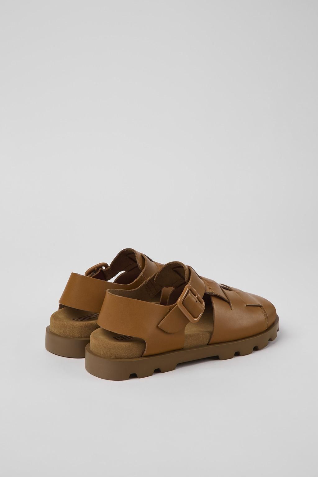 캠퍼 테크니컬 브라운 레더 스트랩 샌들 Brutus K201397-004 BROWN - 상세 이미지 3