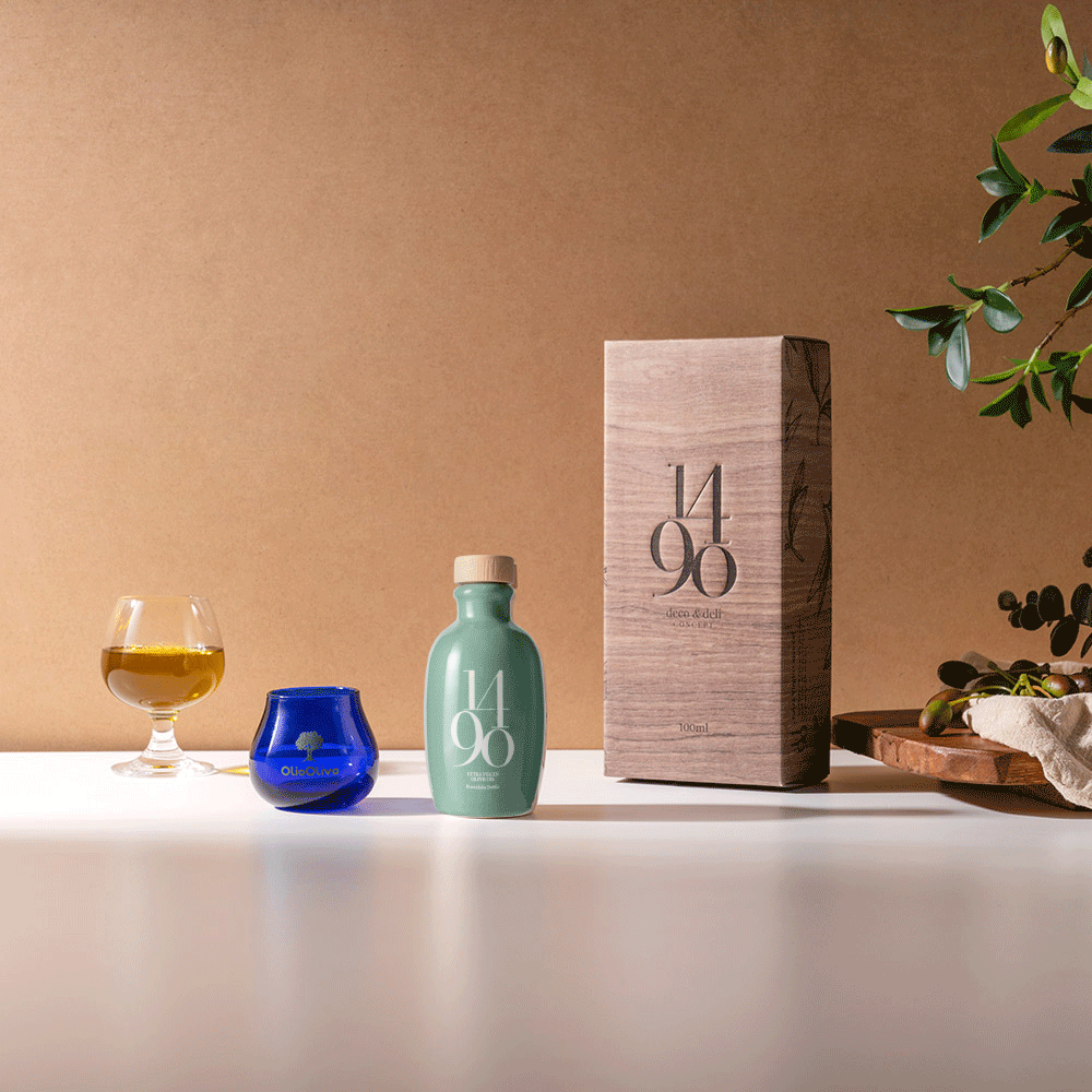 1490 피쿠알 올리브오일 100ml 공인 시음잔 선물세트, 쇼핑백(대) 동봉 - 상품 이미지