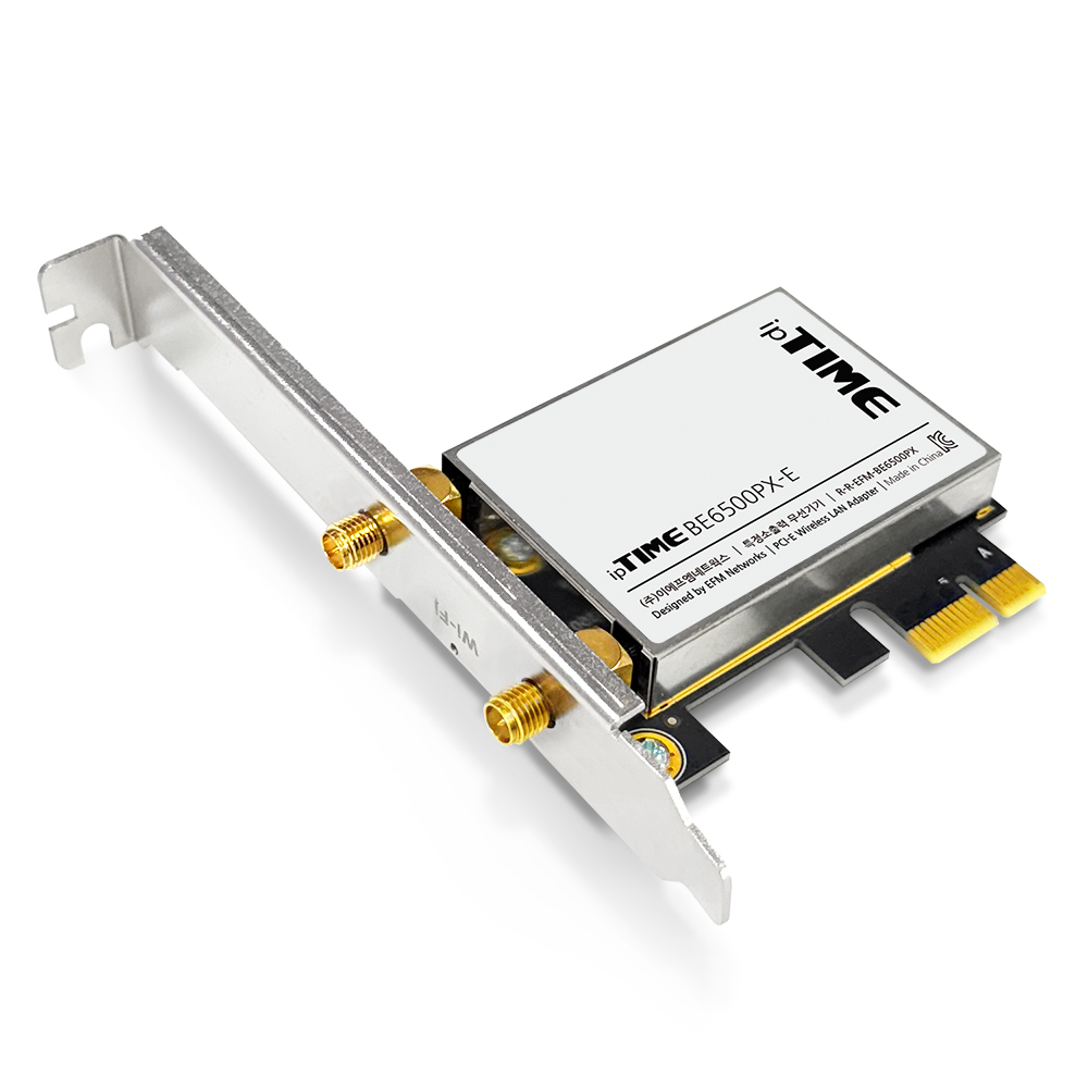 ipTIME BE6500PX 무선랜카드 Wi-Fi7 트라이밴드 블루투스 PCIe 데스크탑용 - 상세 이미지 2