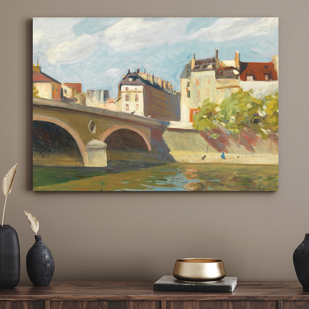 에드워드 호퍼 인테리어 그림 액자 포스터 명화 Bridge on the Seine 1909 - 상품 이미지
