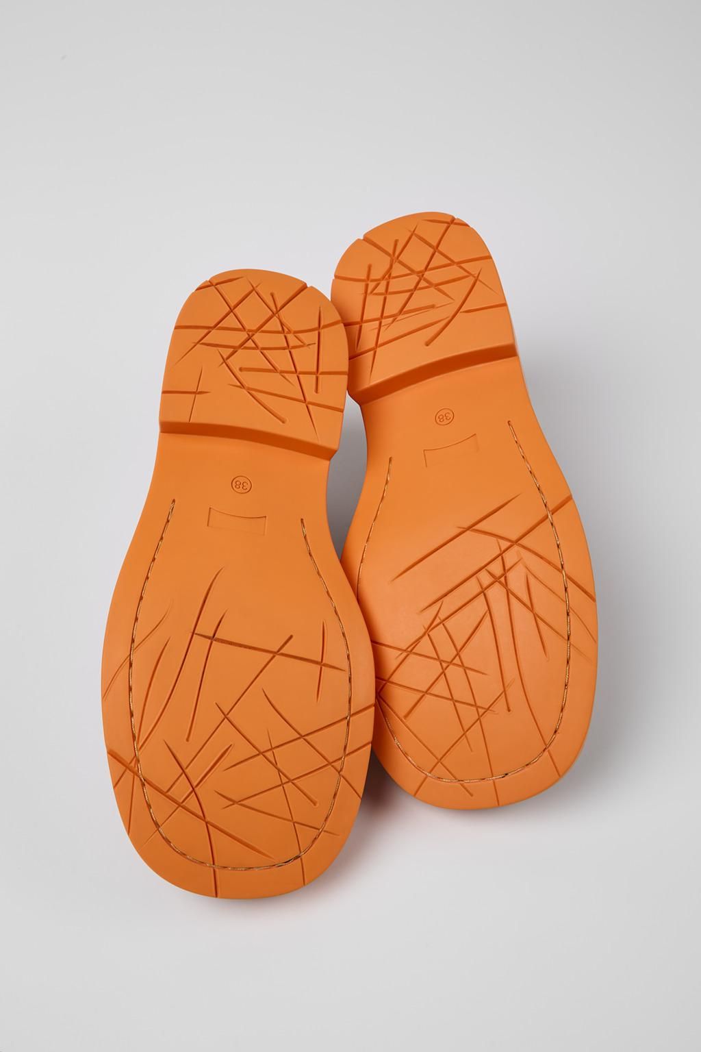 캠퍼 블랙 레더 오렌지솔 슈즈 MIL 1978 K201263-010 BLACK - 상세 이미지 5
