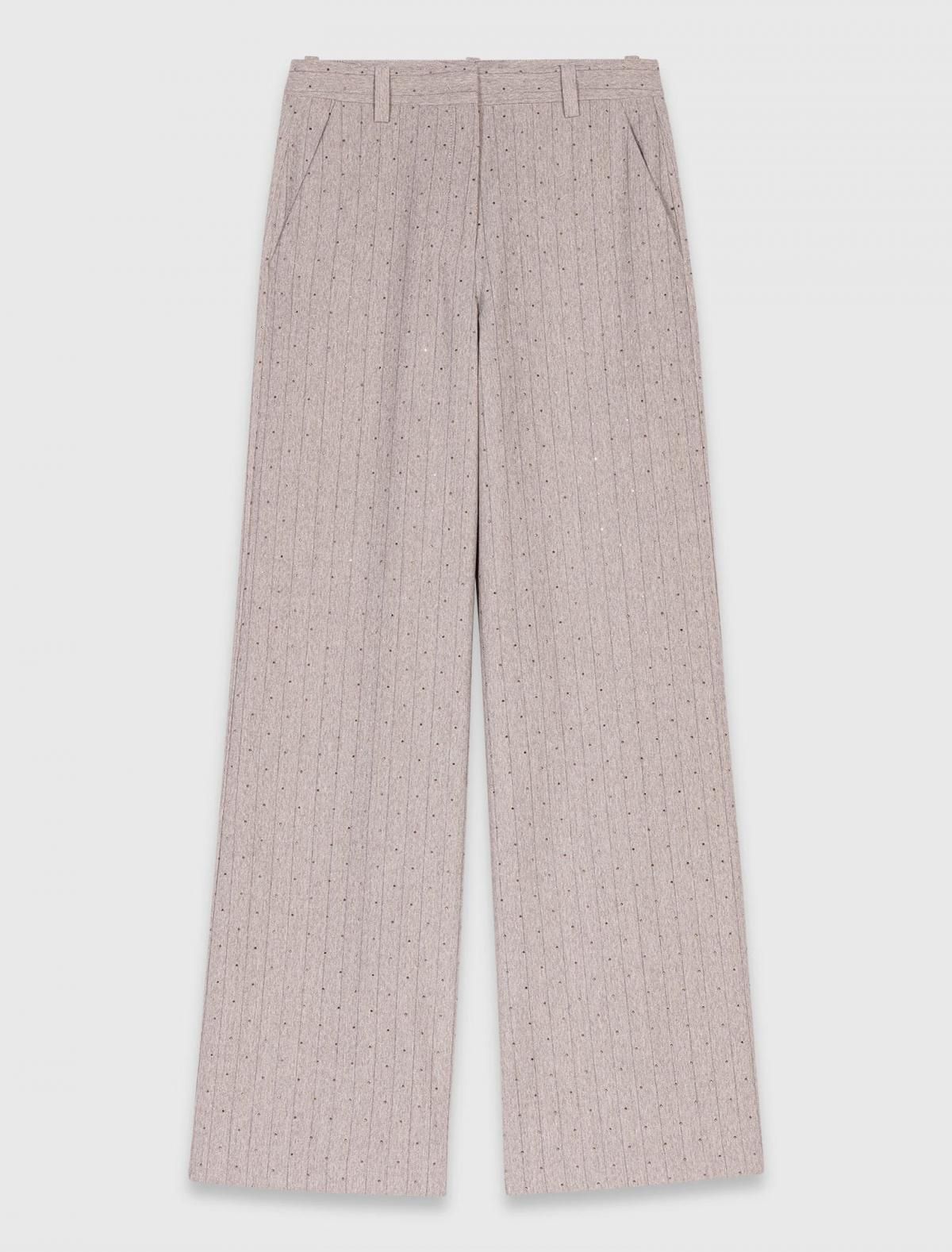 마쥬 글리터 스트라스 와이드 테일러드 정장 팬츠 3661601969577 HELLGRAU - 상품 이미지