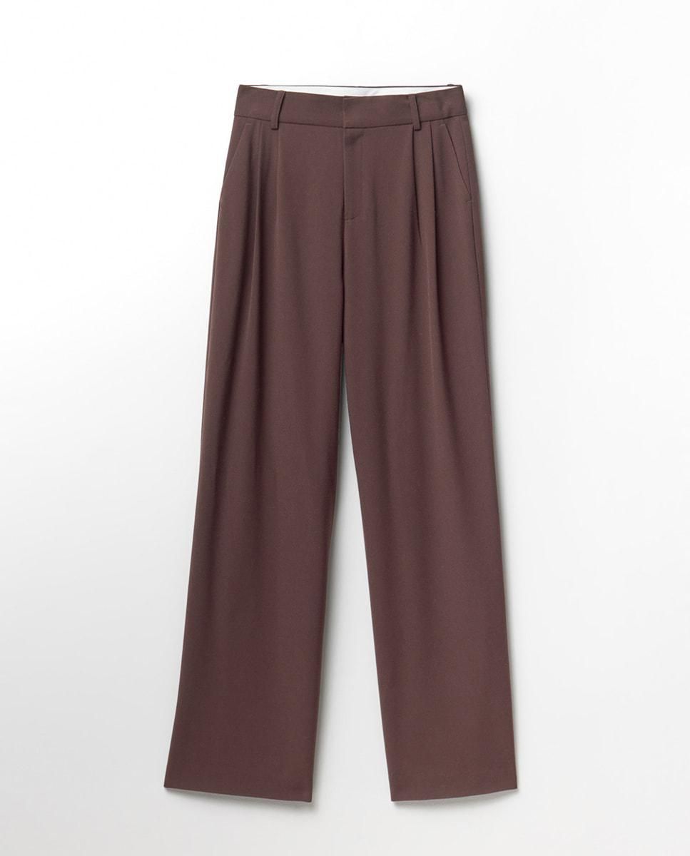 스페라 테일러드 와이드핏 정장 슬랙스 팬츠 58405003268 MARRON - 상세 이미지 5