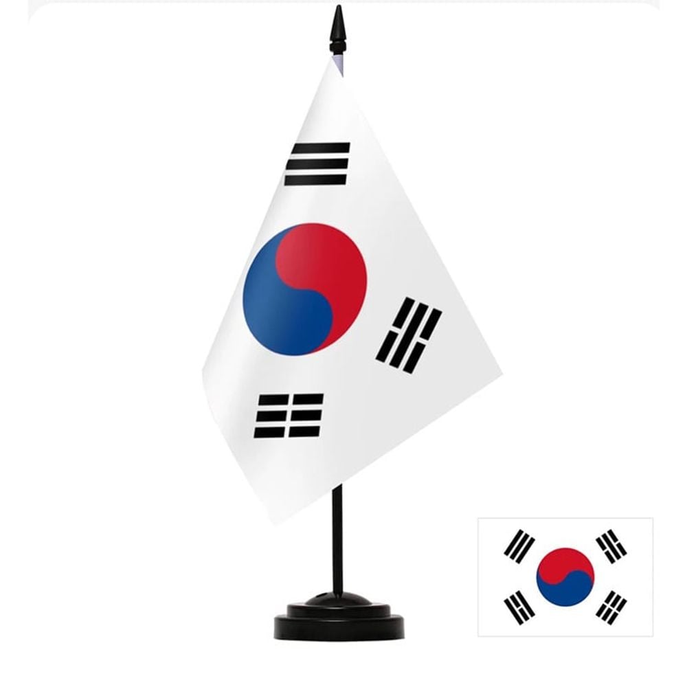 탁상기 탁상용 국기 미니 태극기 사무실 관공서 책상 외국친구선물 2컬러 - 상세 이미지 2