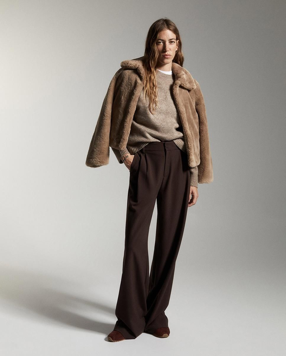 스페라 테일러드 와이드핏 정장 슬랙스 팬츠 58405003268 MARRON - 상세 이미지 2