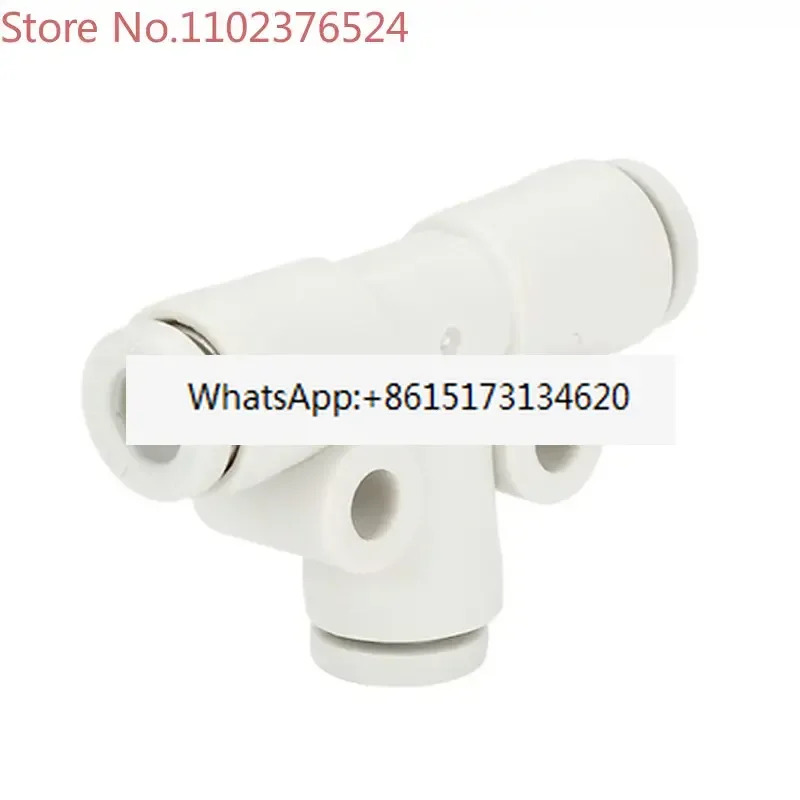 10PCS 공압 액세서리 플라스틱 감속기 T 티 파이프 퀵 커넥터 흰색 KQ2T 04 06 08 10
