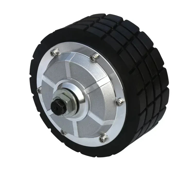 ZLTECH 4.5인치 150kg 부하 24V 250W 6N.m 300RPM 모바일 드라이브 지게차브러시리스 전기 DC 서보 허브 휠 모터