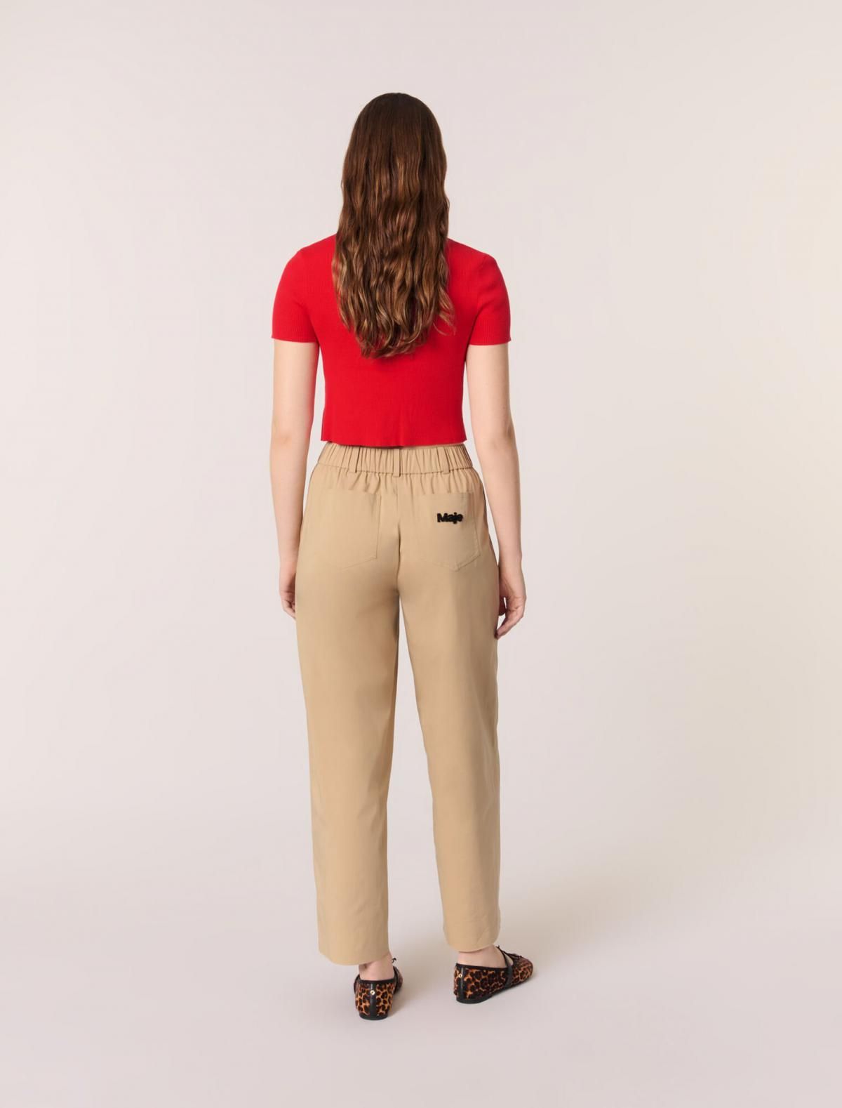 마쥬 와이드핏 코튼 개버딘 팬츠 3661601930065 BEIGE CLAIR - 상세 이미지 5