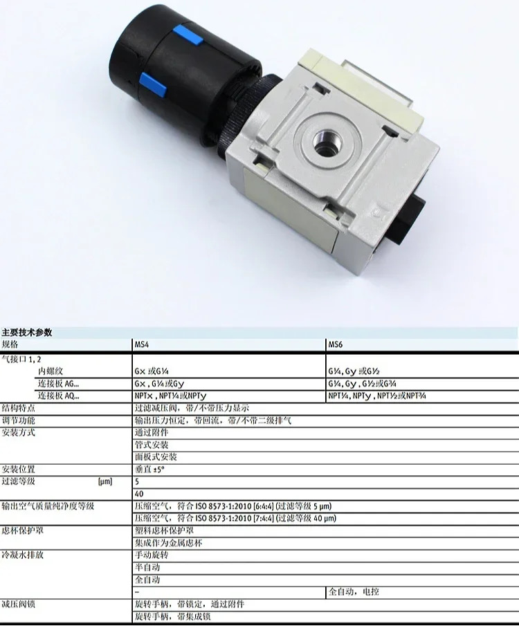 감압밸브 MS4 MS6 MS9 MS12-LFR-1-1/2-1/8-D7-D