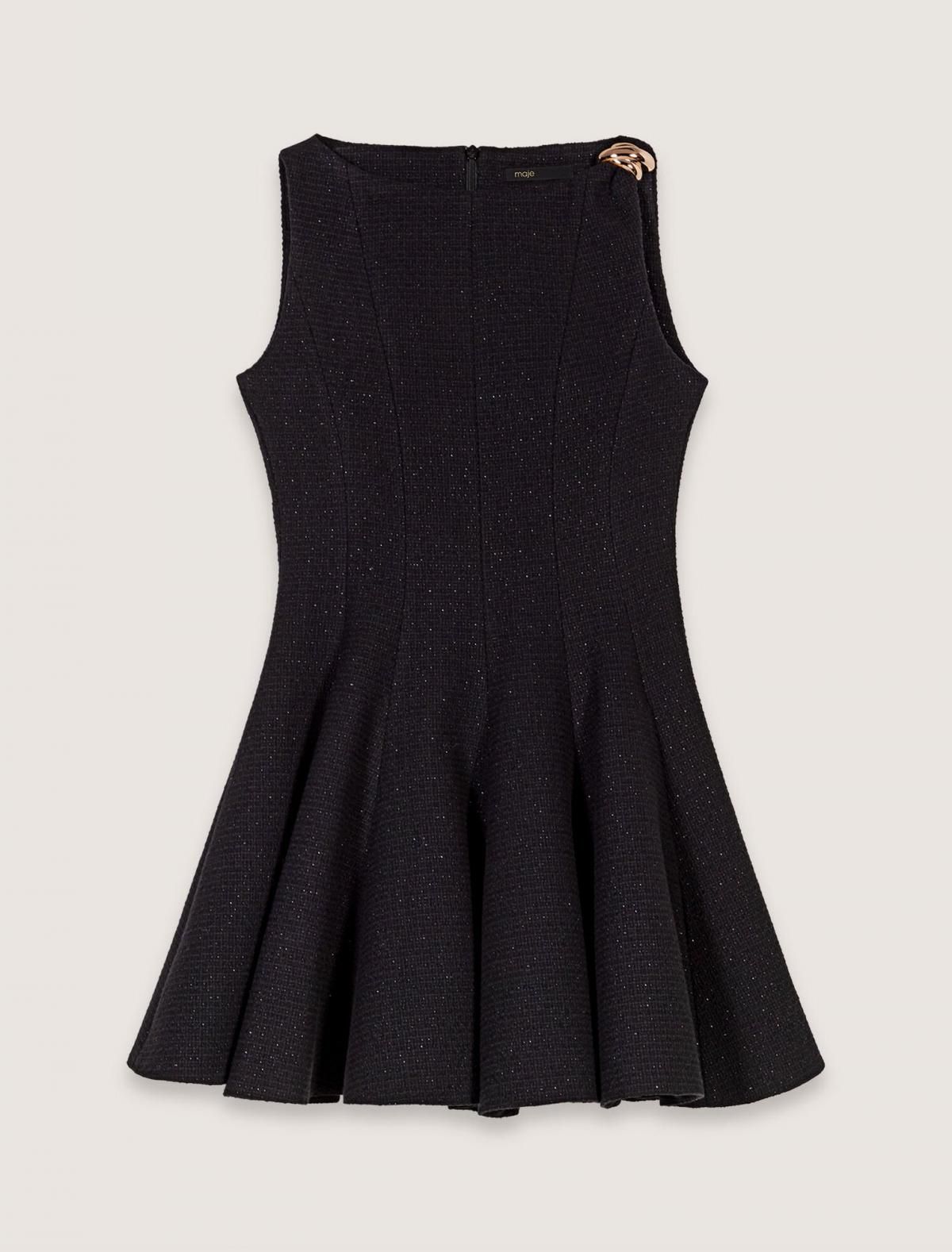 마쥬 골드 디테일 트위드 미니 원피스 3661601959592 SCHWARZ - 상품 이미지