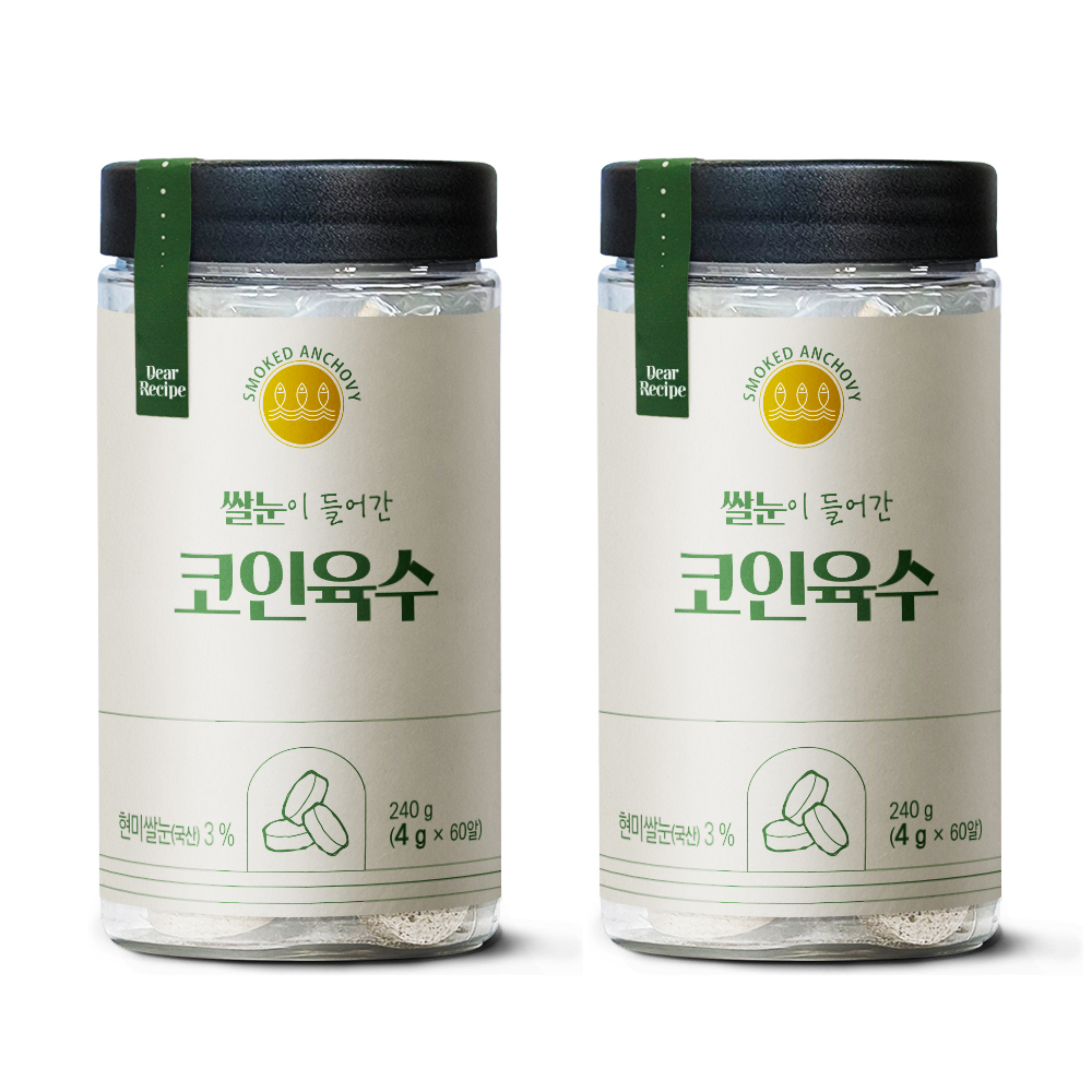 디어스트 쌀눈이 들어간 코인육수 한알 조미료 4g x 60정 240g, 2개, 샤브샤브 - 상품 이미지