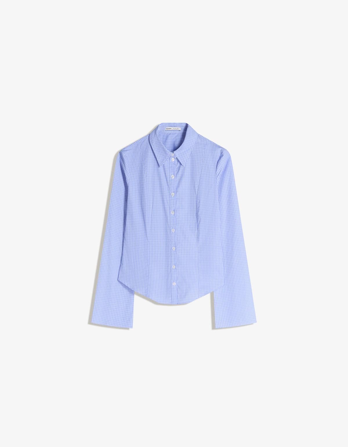 버쉬카 테일러드 플레어 슬리브 셔츠 6278/692 BLUE - 상품 이미지