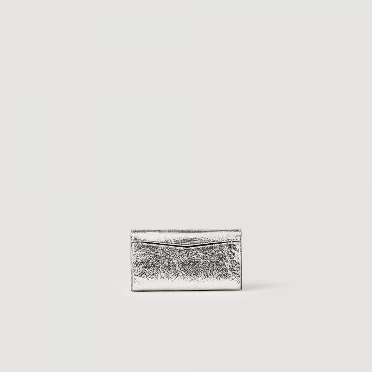 산드로 메탈릭 실버 체인 크로스백 Pochette Yza Pocket SFASA01095 SILBER - 상세 이미지 5