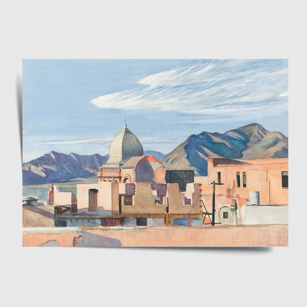 에드워드 호퍼 인테리어 그림 액자 포스터 명화 Construction in Mexico 1946 - 상세 이미지 2