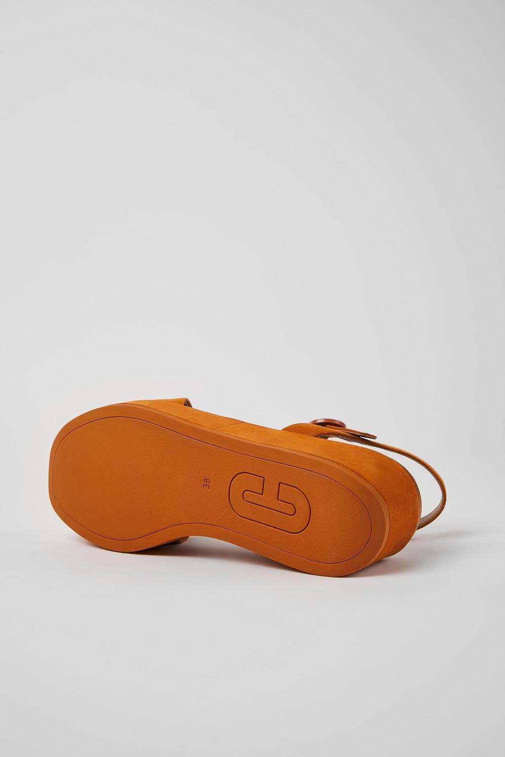 캠퍼 플랫폼 누벅 스트랩 샌들 Misia K200564-035 BROWN - 상세 이미지 5