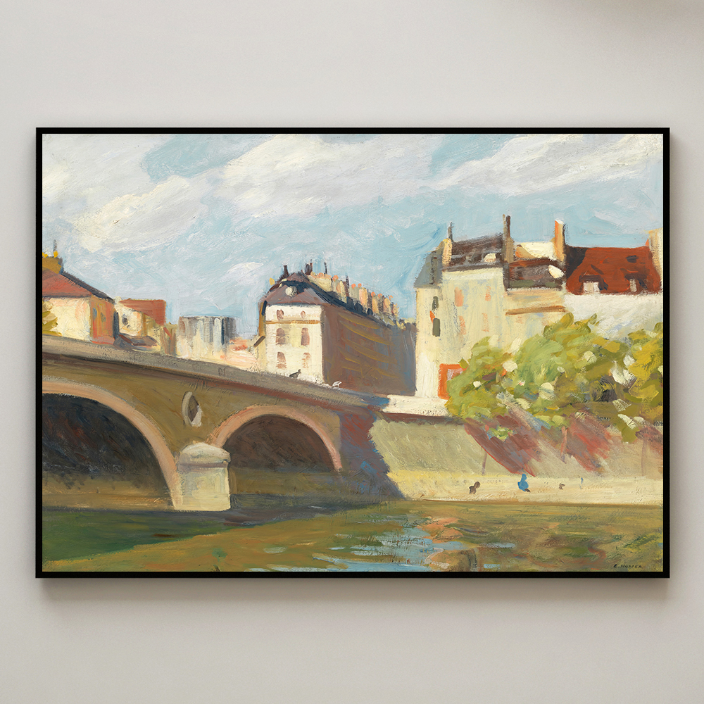 에드워드 호퍼 인테리어 그림 액자 포스터 명화 Bridge on the Seine 1909 - 상세 이미지 4