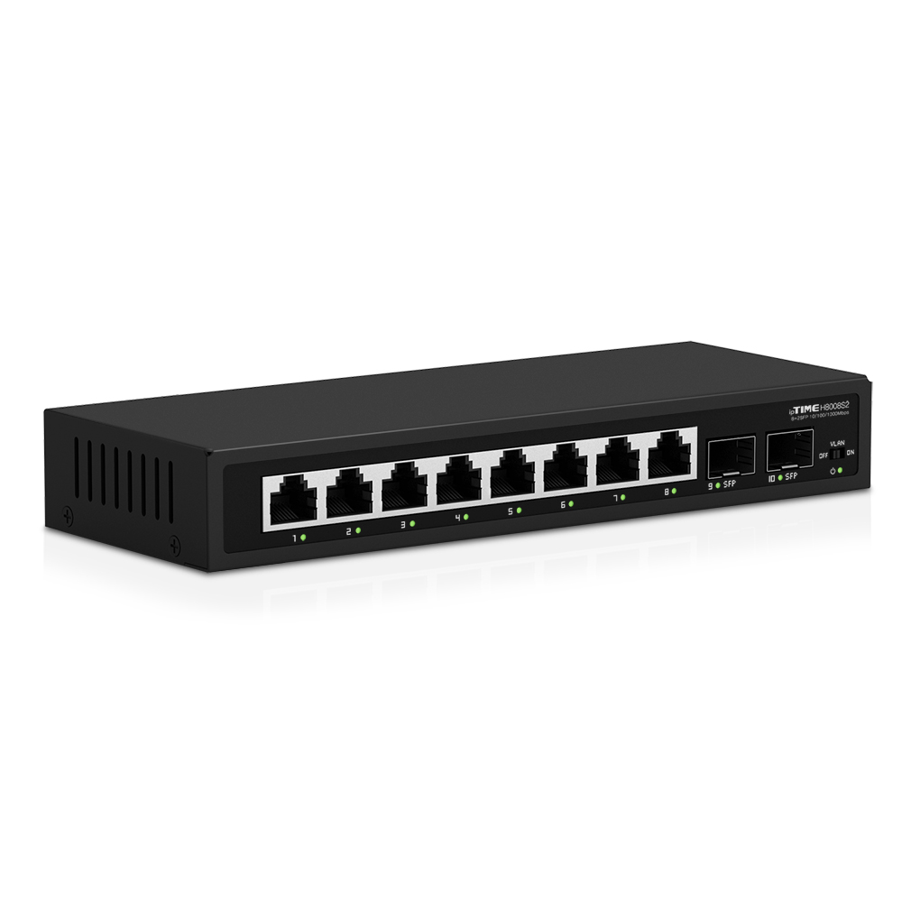 ipTIME H8008S2 기가비트 8포트 + SFP 2포트 스위칭허브 네트워크 공유 - 상세 이미지 2