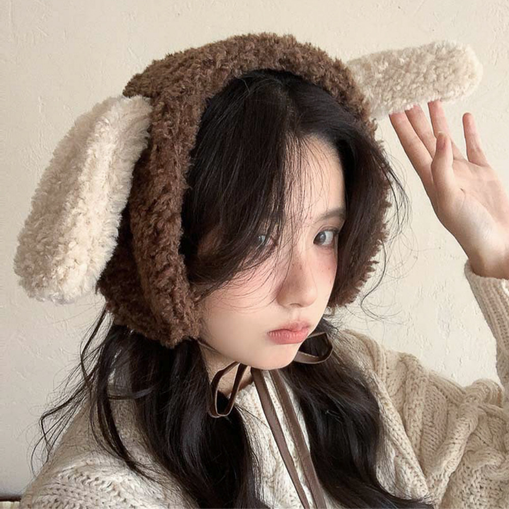 겨울 귀마개 털 귀도리개 방한 여자 뽀글이 곰돌이 귀덮개 귀돌이 - 상세 이미지 2