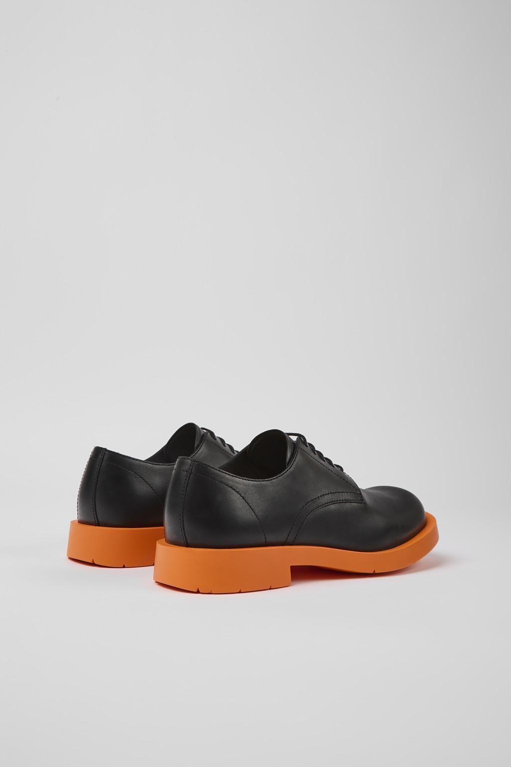 캠퍼 블랙 레더 오렌지솔 슈즈 MIL 1978 K201263-010 BLACK - 상세 이미지 3