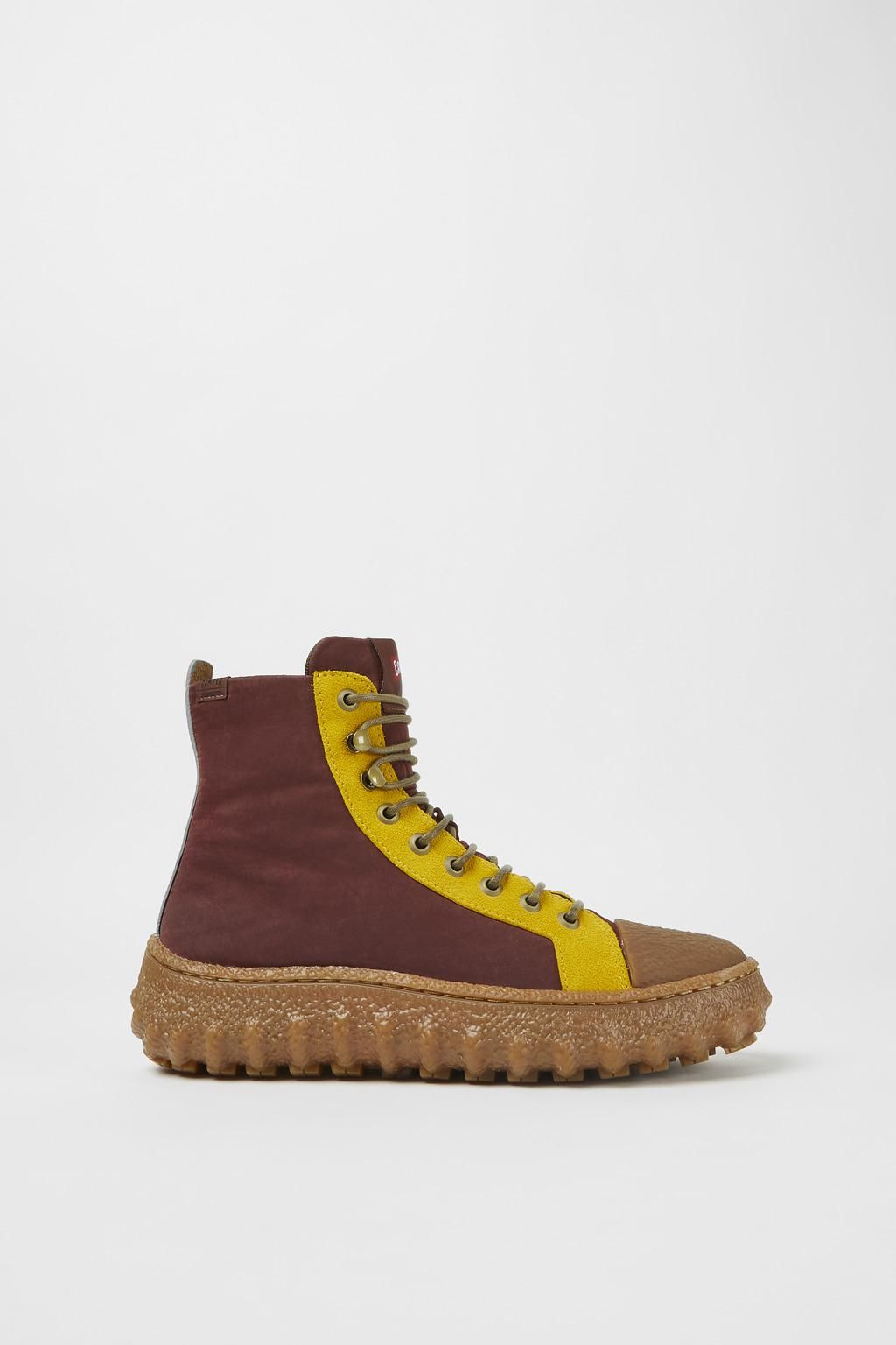 캠퍼 청키 버건디 앵클부츠 Ground K400584-002 MULTICOLOR - 상품 이미지