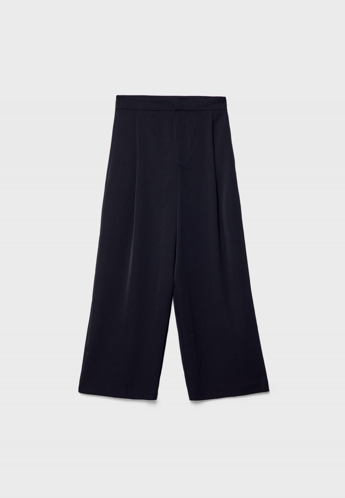 스트라디바리우스 하이웨이스트 테크니컬 와이드 슬랙스 팬츠 1221/230 BLACK - 상세 이미지 2