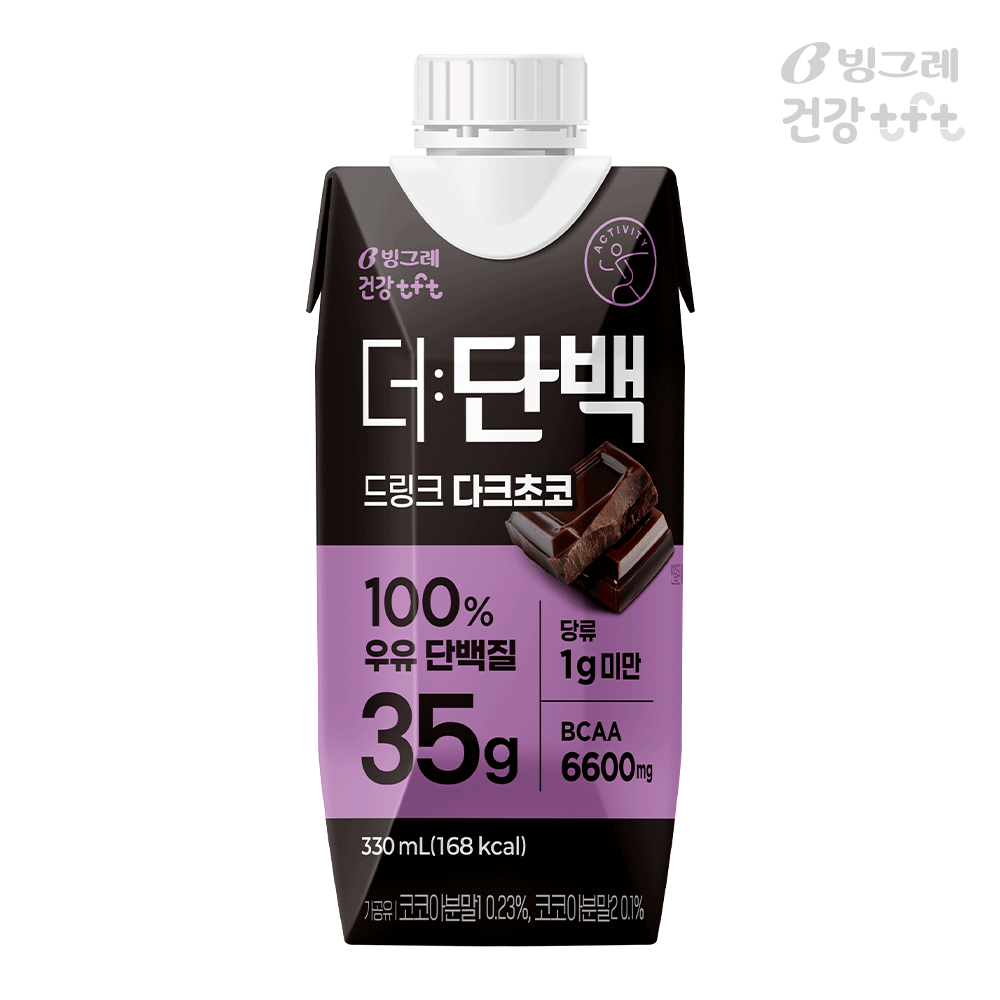 빙그레 더단백 드링크 다크초코 330ml 36팩 단백질음료 이미지 2