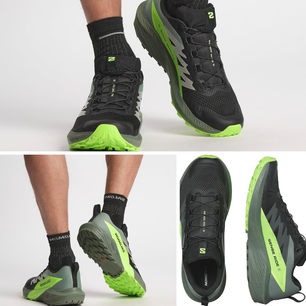 살로몬 센스 라이드 5 남성 등산화 트레일 러닝화 쿠션 통기성 접지력 - 상품 이미지