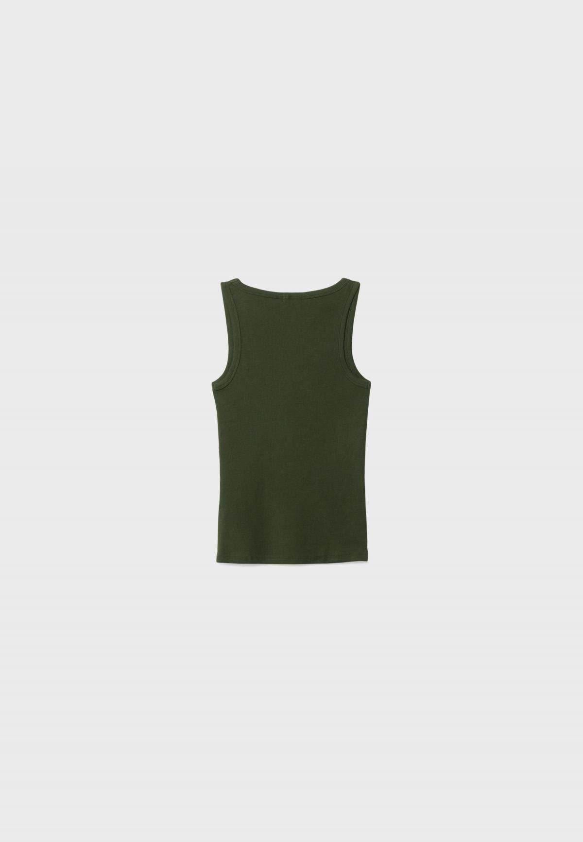 스트라디바리우스 미니멀 슬리브리스 스쿱넥 베이직 스트랩 탑 2575/251 GREEN - 상세 이미지 2